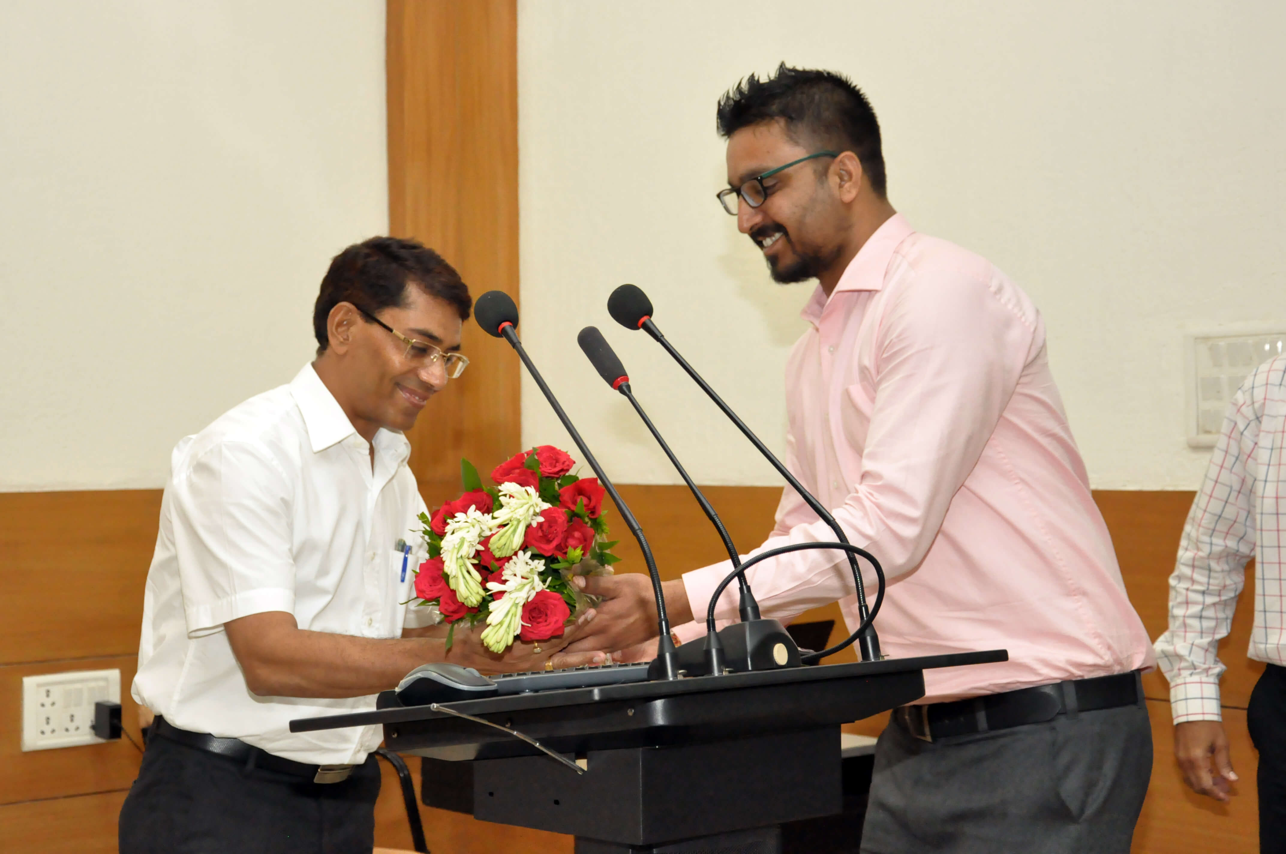 Floral welcome to Shri Aditya Sharma, CPCB, Delhi