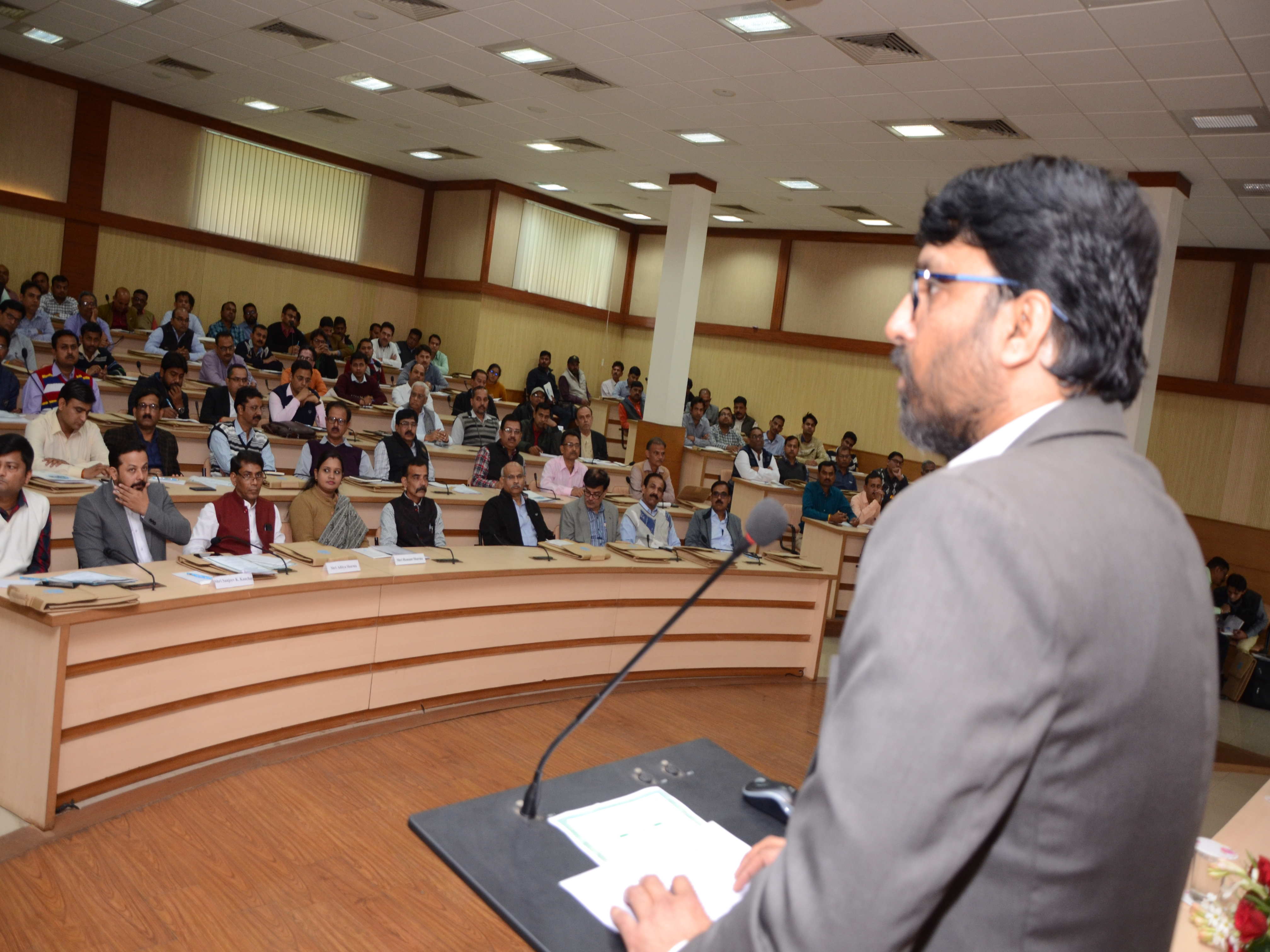 Floral welcome to Shri Aditya Sharma, CPCB, Delhi